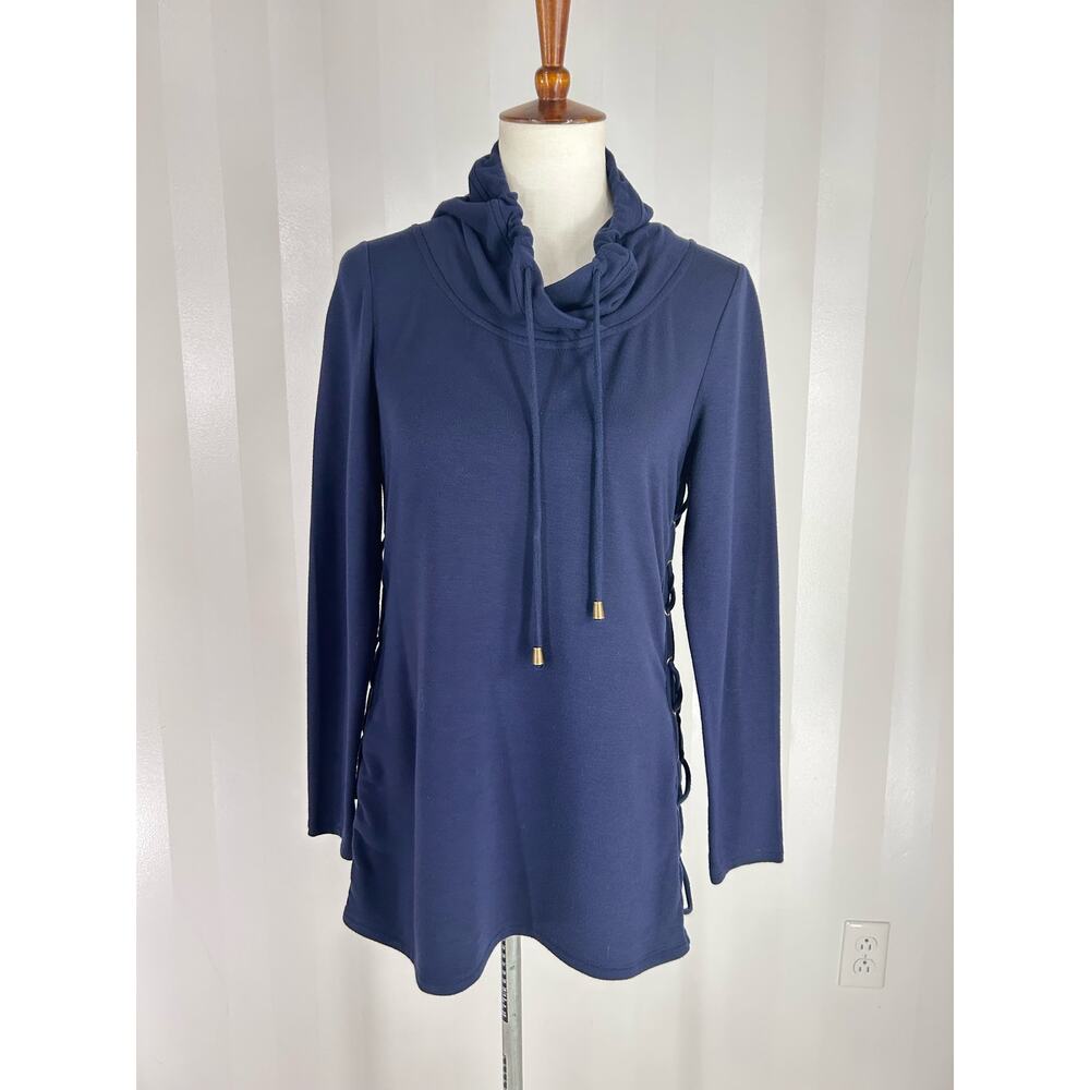 ZENERGY BY CHICO’S Women’s Navy Blue Pullover Sz XS